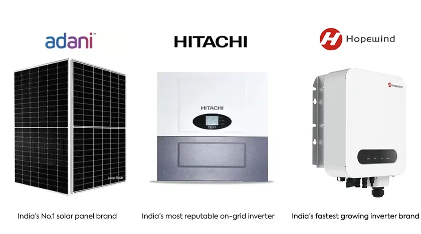 Solar panels and inverters in India - Vikram Solar, Adani Solar, Delta 